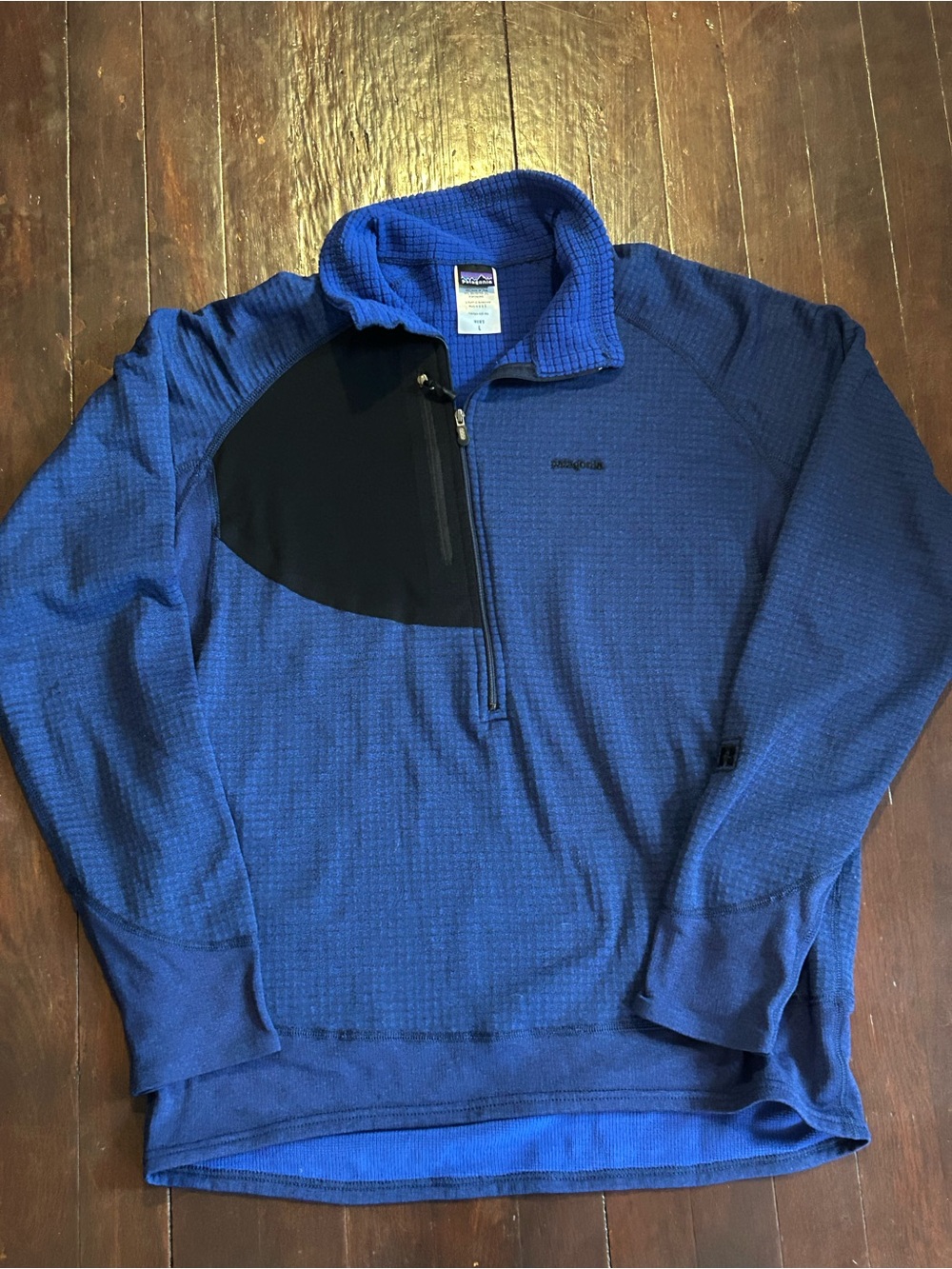 Patagonia R1 Fleece Pullover Mens Large Blue 1/2 Zip Polartec Men’s Large